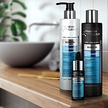 Regenerujący szampon do włosów z keratyną i kolagenem - Pharma Group Laboratories Keratin + Collagen Redensifying Shampoo — Zdjęcie N4