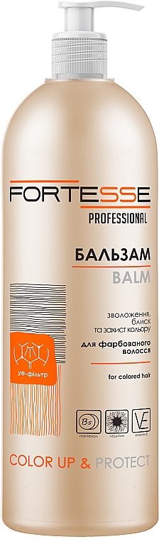 Balsam Trwałość koloru, z dozownikiem - Fortesse Professional Color Up & Protect Balm — Zdjęcie N1