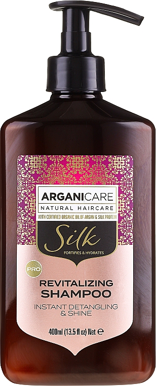 Szampon z proteinami jedwabiu - Arganicare Silk Revitalizing Shampoo