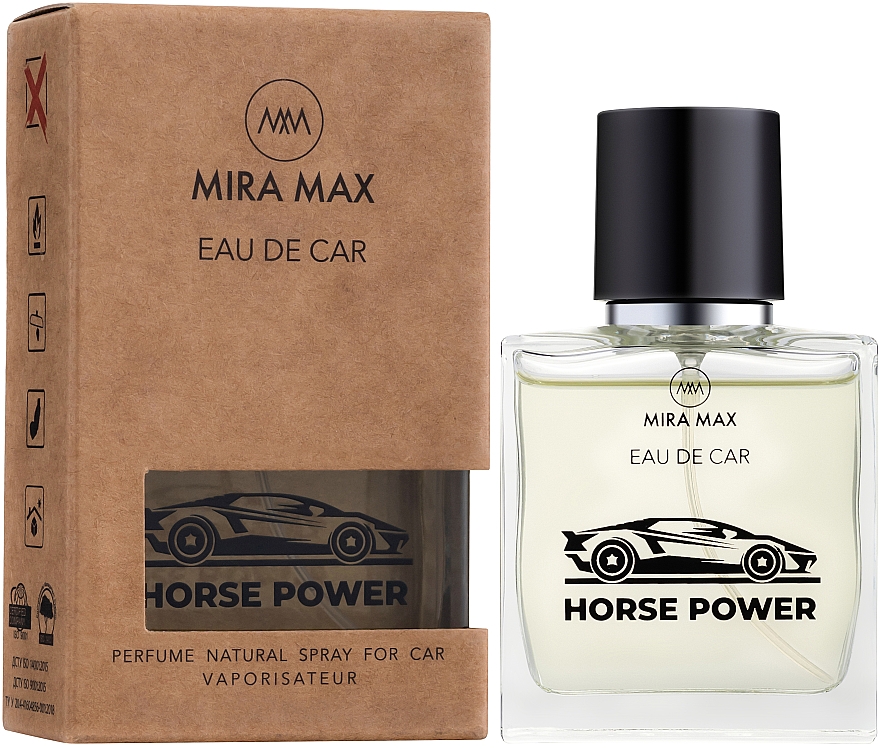 Odświeżacz powietrza do samochodu - Mira Max Eau De Car Horse Power Perfume Natural Spray For Car Vaporisateur — Zdjęcie N1