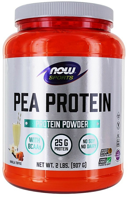 Białko o smaku toffi z wanilią - Now Foods Sports Pea Protein Vanilla Toffee — Zdjęcie N2