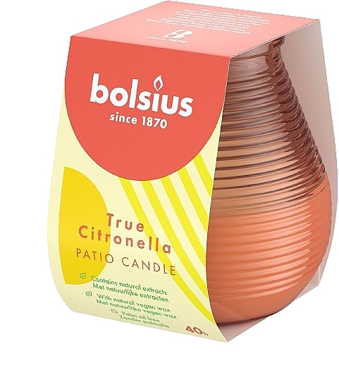 Świeca ogrodowa, 40H, koralowa - Bolsius True Citronella  — Zdjęcie N2