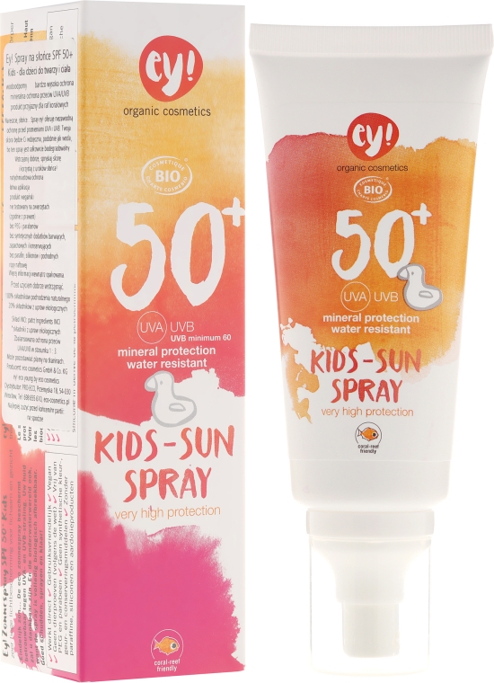 Przeciwsłoneczny spray dla dzieci SPF 50+ - Ey! Organic Cosmetics Ey! Kids Sun Spray