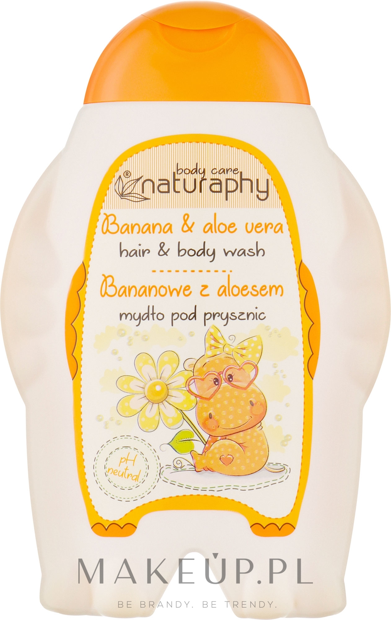 Bananowe mydło pod prysznic do włosów i ciała dla dzieci z aloesem - Naturaphy — Zdjęcie 300 ml