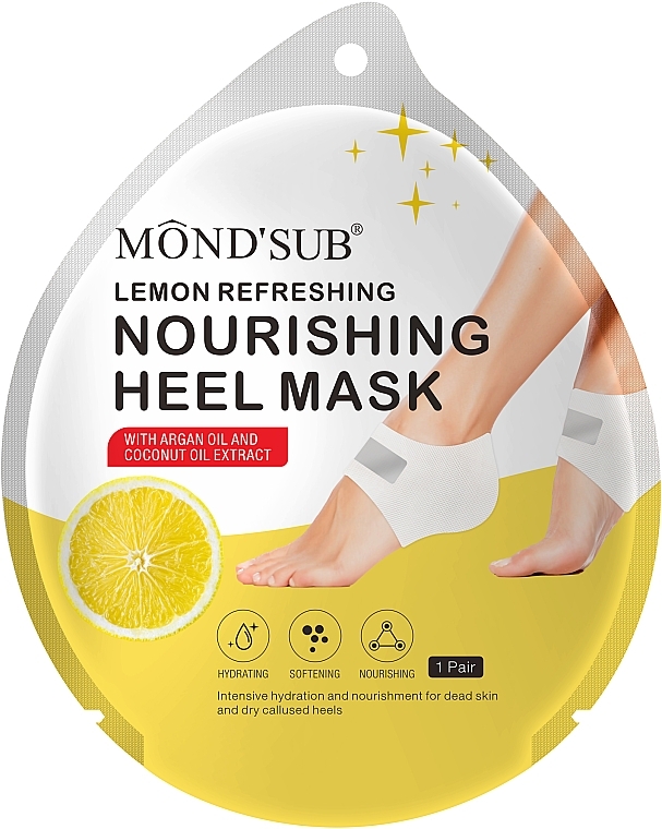 Odżywcza maska do stóp - Mond'Sub Lemon Refreshing Nourishing Heel Mask — Zdjęcie N1