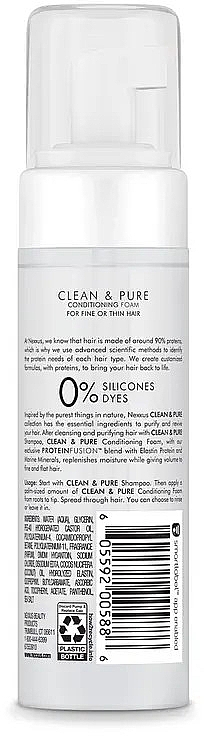 Odżywka do włosów w piance - Nexxus Clean & Pure Conditioning Foam for Hair Detox — Zdjęcie N2