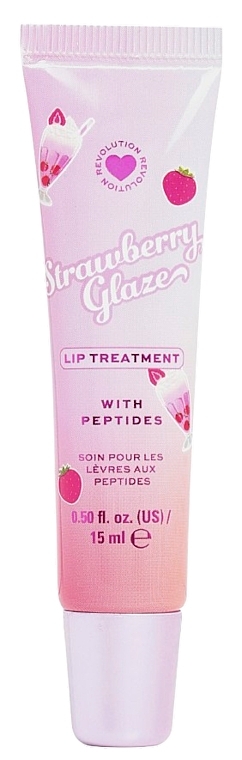 Balsam do ust - I Heart Revolution Strawberry Glaze With Peptides Lip Treatment  — Zdjęcie N1