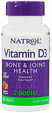 Kup Witamina D3 o smaku truskawkowym, 2000mg - Natrol Vitamin D3 Bone & Joint Health