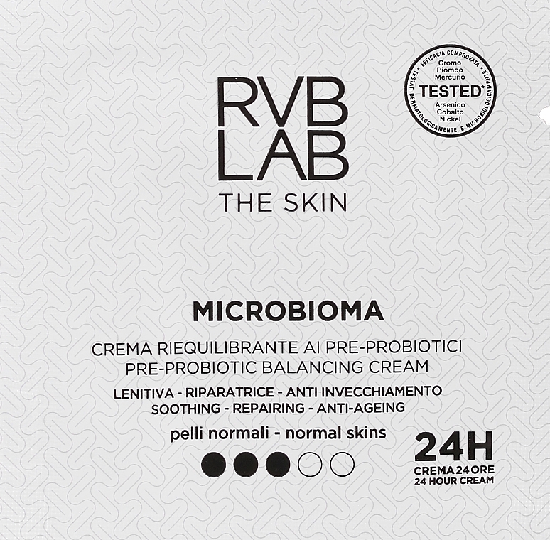 Rewitalizujący krem do twarzy - RVB LAB Microbioma Pre-Probiotic Balancing Cream (próbka) — Zdjęcie N1