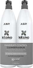 Zestaw - Affinage Salon Professional Kitoko Dandruff Control Balm & Cleanser (shm/1000ml + balm/1000ml) — Zdjęcie N1