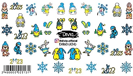 Naklejki na paznokcie wodne Zima - Divia Di860 — Zdjęcie N1
