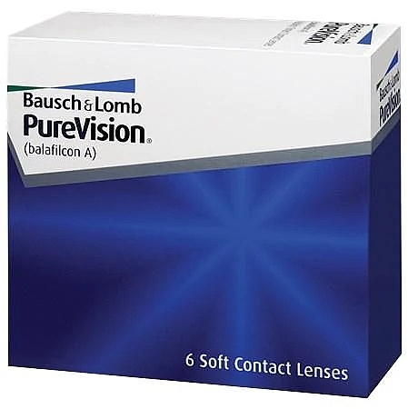PRZECENA! Soczewki kontaktowe, promień krzywizny 8,3 mm, 6 szt. - Bausch & Lomb PureVision * — Zdjęcie N1