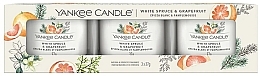 Kup Zestaw - Yankee Candle White Spruce & Grapefruit Scented Candle (candle/3x37g)