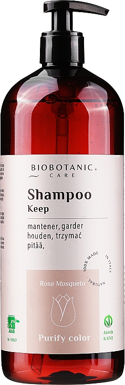 Szampon chroniący kolor włosów farbowanych - BioBotanic Purify Color Keep Shampoo Rosehip — Zdjęcie N3