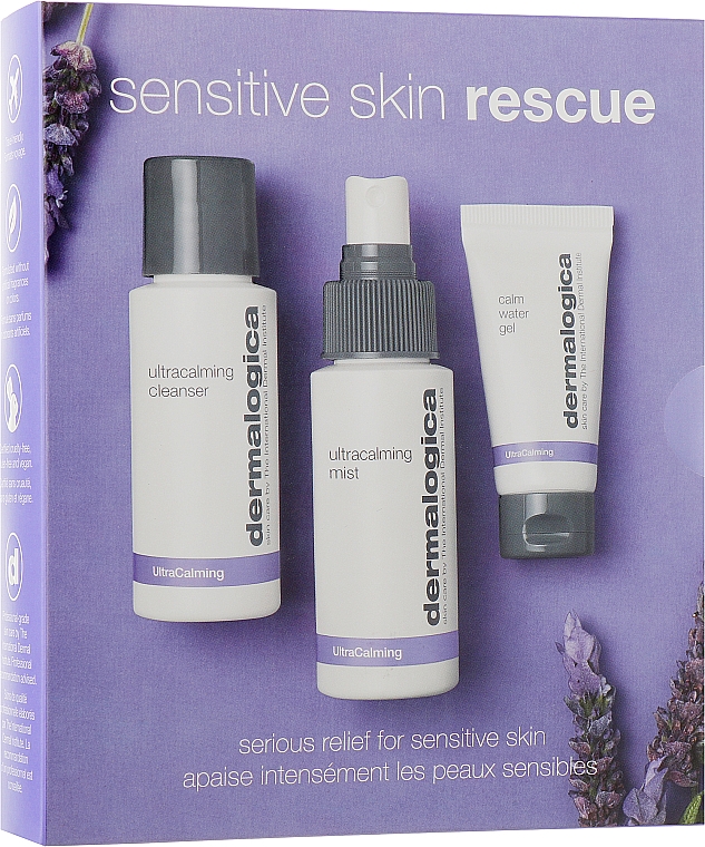 Zestaw - Dermalogica Sensitive Skin Rescue (gel/50ml + spray/50ml + gel/15ml) — Zdjęcie N1