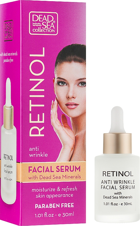 Serum przeciwzmarszczkowe z retinolem i minerałami z Morza Martwego - Dead Sea Collection Retinol anti Wrinkle Facial Serum — Zdjęcie N1