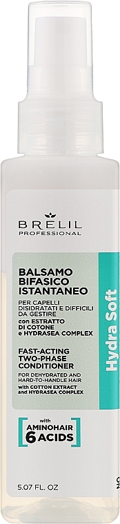 Szybko działająca dwufazowa odżywka do włosów - Brelil Hydra Soft Treatment Fast-Acting Two-Phase Conditioner — Zdjęcie N1