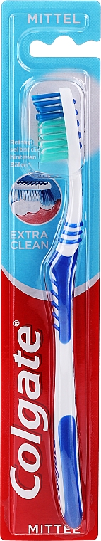 Szczoteczka do zębów o średniej twardości Extra Clean, niebieska - Colgate Extra Clean Medium — Zdjęcie N3
