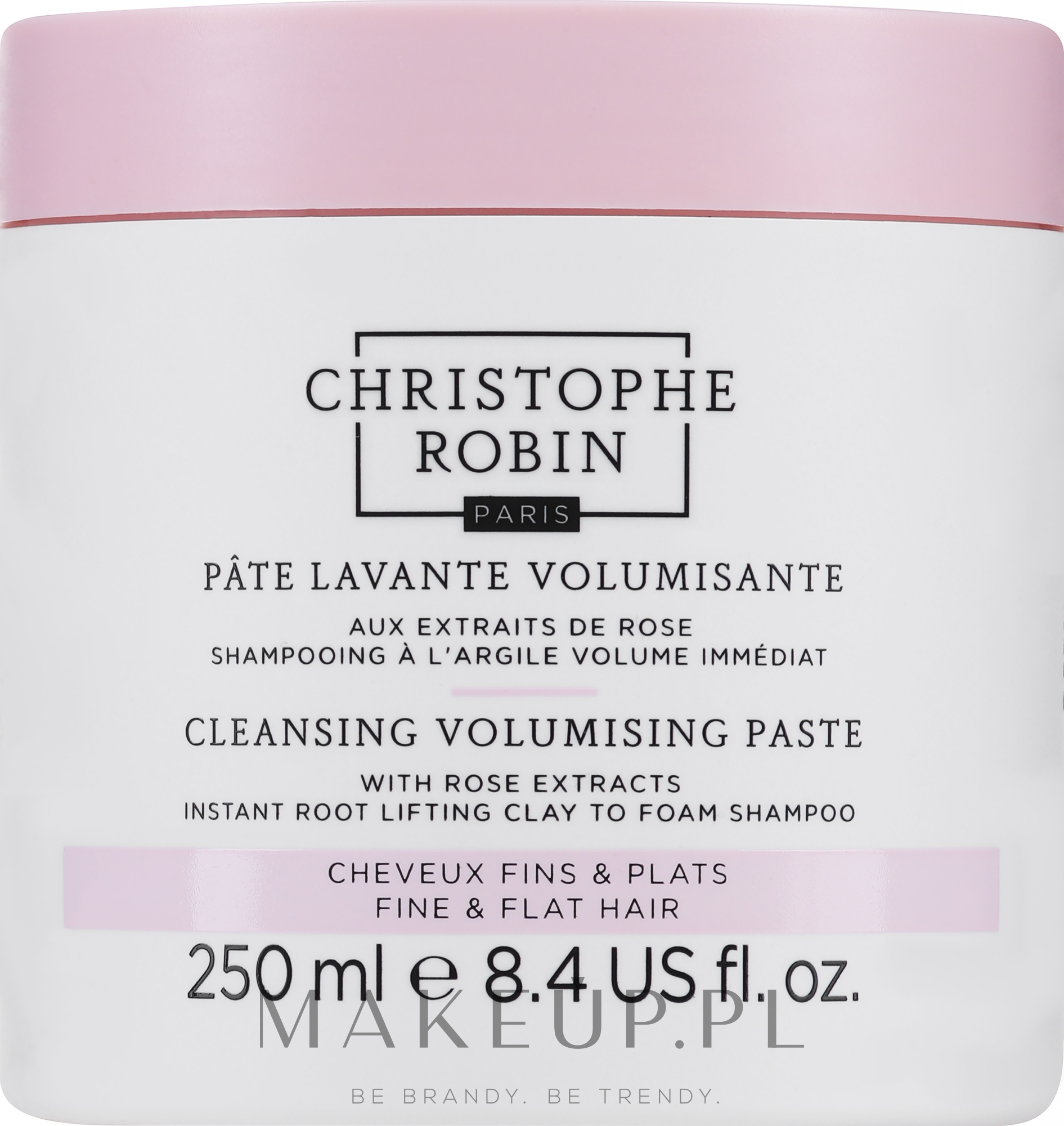 Oczyszczająca pasta zwiększająca objętość włosów - Christophe Robin Cleansing Volumizing Paste With Pure Rassoul Clay & Rose Extracts — Zdjęcie 250 ml