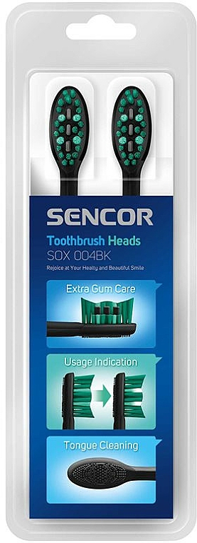 Wymienne końcówki do szczoteczki elektrycznej SOX004BK, czarne - Sencor Toothbrush Heads — Zdjęcie N4