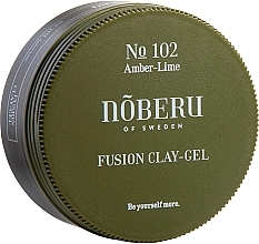 Żel nadający objętość i stylizujący - Noberu of Sweden №102 Amber Lime Fusion Clay-Gel — Zdjęcie N1