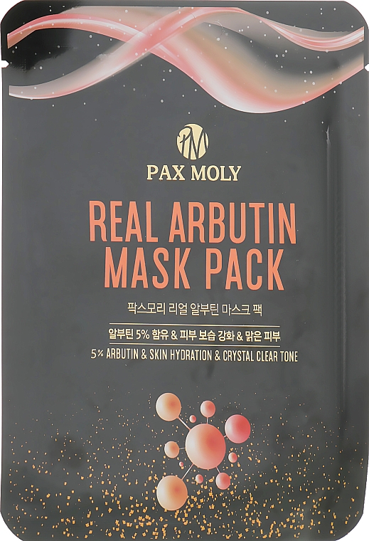 Maska tkaninowa do twarzy z arbutyną - Pax Moly Real Arbutin Mask Pack