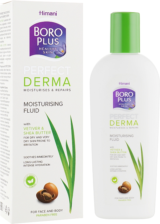Nawilżający fluid do twarzy i ciała - Himani Boro Plus Perfect Derma Moisturising Fluid — Zdjęcie N1