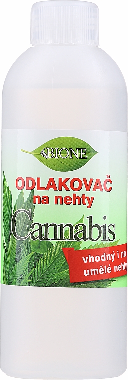 Zmywacz do paznokci bezacetonowy - Bione Cosmetics Cannabis Non-acetone Nail Polish Remover — Zdjęcie N1