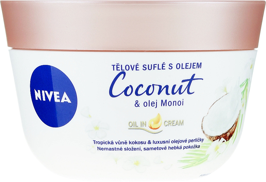 Nawilżający suflet do ciała z kokosem i olejem monoi - NIVEA Body Souffle Coconut & Monoi Oil
