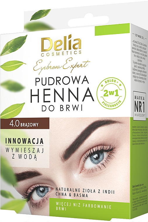 Pudrowa henna do brwi - Delia Cosmetics Eyebrow Expert Brow Henna — Zdjęcie N1