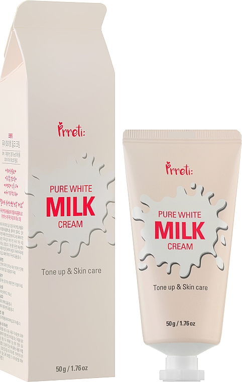 Rozjaśniający krem do twarzy z proteinami mleka - Prreti Pure White Milk Cream — Zdjęcie N2