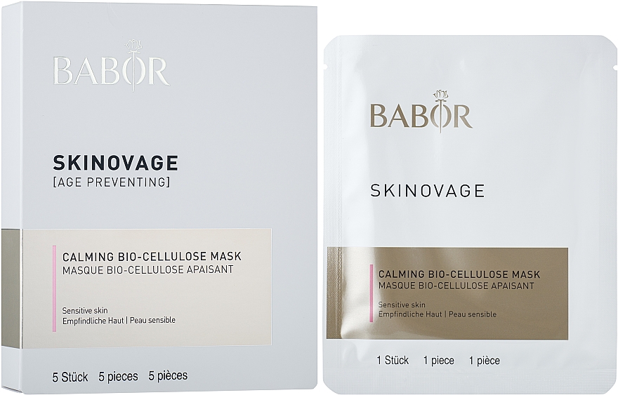 Biocelulozowa maska do wrażliwej skóry - Babor Skinovage Calming Bio-Cellulose Mask — Zdjęcie N1