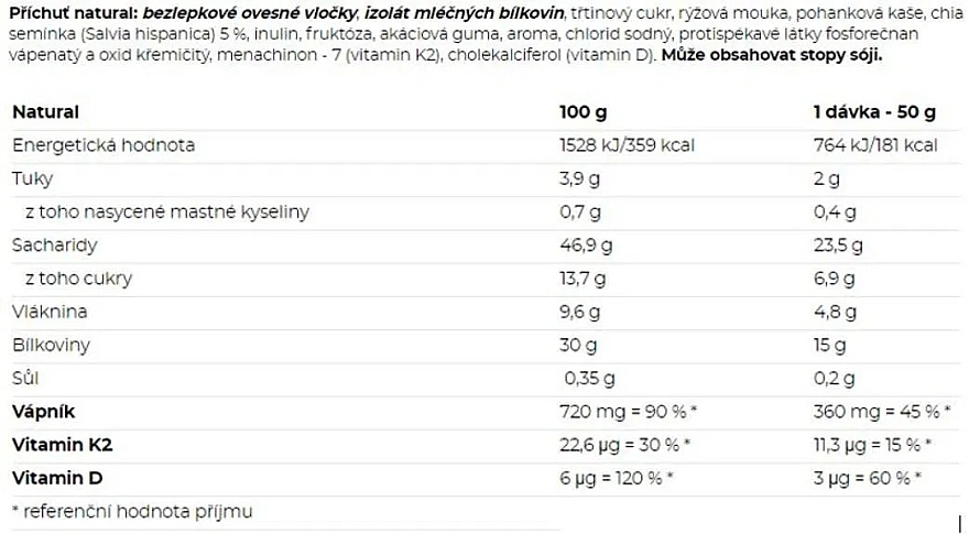 Owsianka proteinowa Naturalna - Nutrend 30% Protein Porridge — Zdjęcie N3