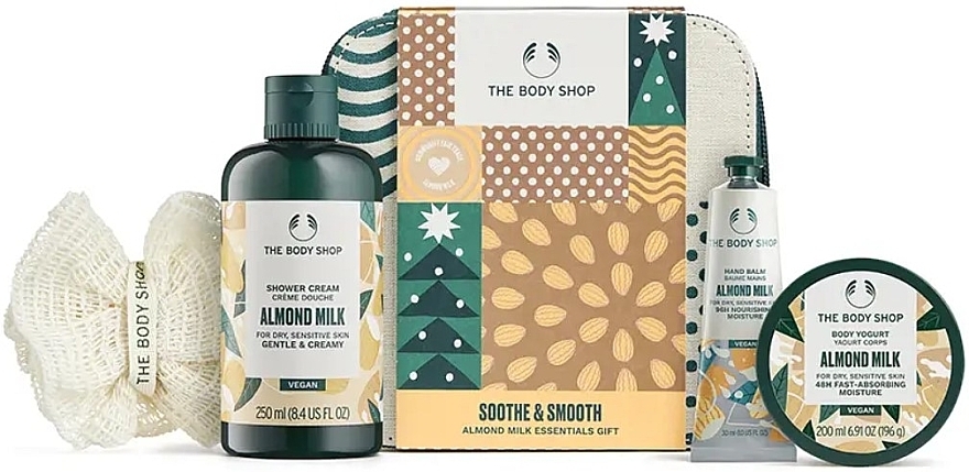 Zestaw, 5 produktów - The Body Shop Soothe & Smooth Almond Milk Essentials Gift — Zdjęcie N1