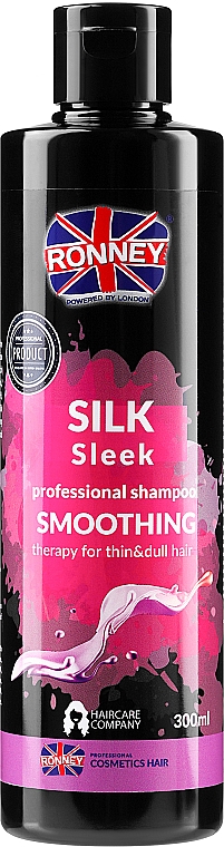 Szampon do włosów z proteinami jedwabiu - Ronney Professional Silk Sleek Smoothing Shampoo — Zdjęcie N1