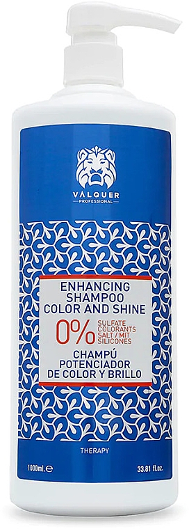 Szampon do włosów farbowanych z jedwabiem - Valquer Shampoo Shine And Colour Enhancer — Zdjęcie N1