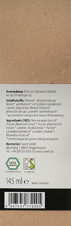 Organiczny olejek do masażu Lawenda - Sonett Lavender Massage Oil — Zdjęcie N2