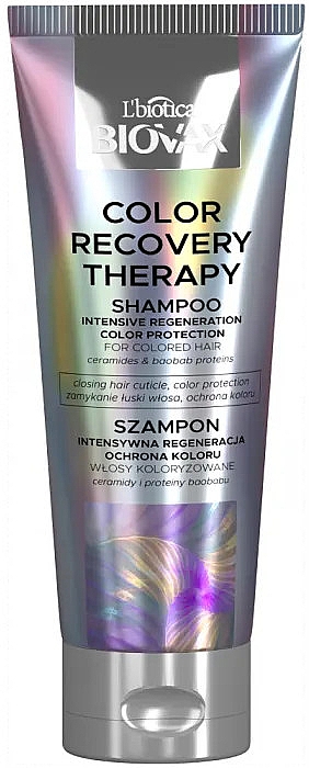 Biovax Recovery Color Therapy - Intensywnie regenerujący szampon ochronny -włosy koloryzowane  — Zdjęcie N1