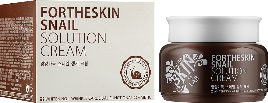 Krem do twarzy z mucyną ślimaka - Fortheskin Snail Solution Cream — Zdjęcie N4