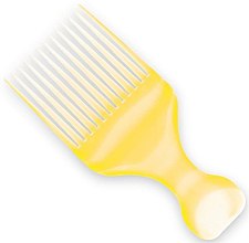 Grzebień do włosów Afro, 60403, żółty - Top Choice — Zdjęcie N1