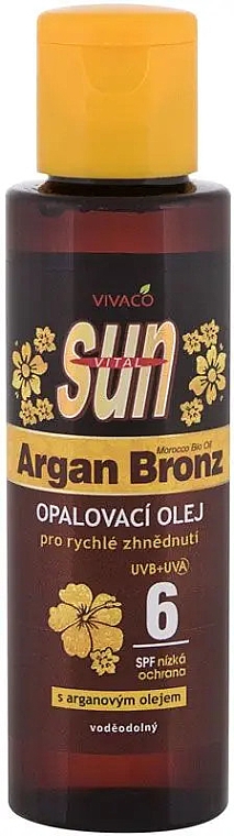 Olejek do opalania - Vivaco Sun Vital Argan Bronz Suntan Oil SPF6 — Zdjęcie N1