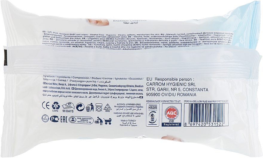 Nawilżane chusteczki dla dzieci - Ultra Compact Baby Wet Wipes — Zdjęcie N2