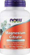 Kapsułki wegetariańskie z cytrynianem magnezu - Now Foods Magnesium Citrate Veg Capsules — Zdjęcie N1