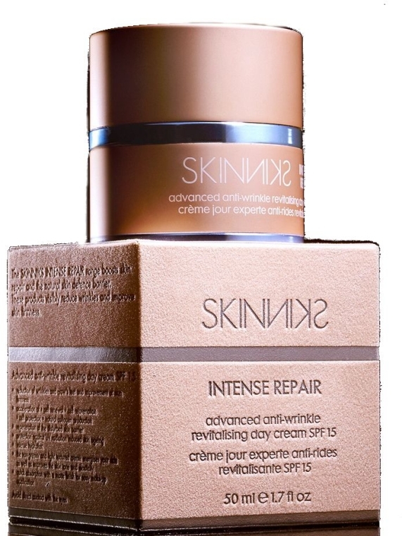 Intensywnie regenerujący krem przeciwzmarszczkowy na dzień - Mades Cosmetics Skinniks Intense Repair Advanced Anti-wrinkle Revitalising Day Cream SPF 15 — Zdjęcie N1