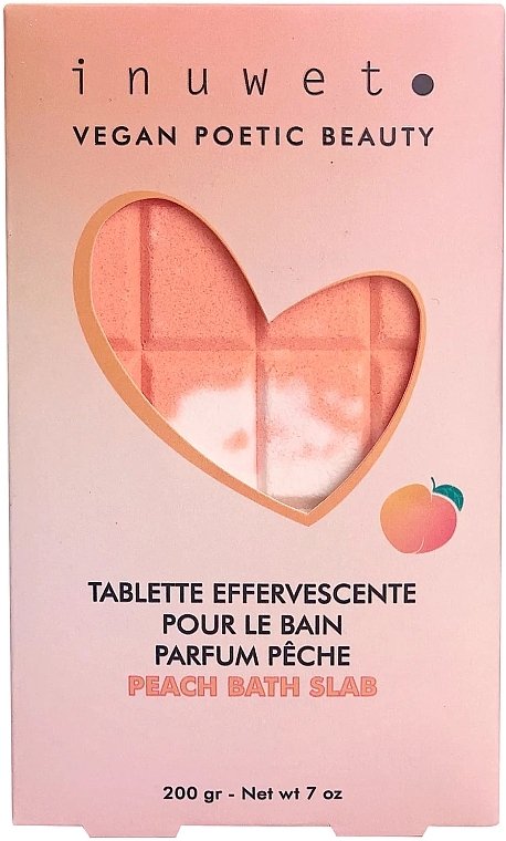 Musujące tabletki do kąpieli Brzoskwinia - Inuwet Tablette Bath Bomb Peach — Zdjęcie N1