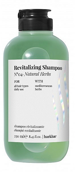Szampon do włosów Naturalne zioła - Farmavita Back Bar No4 Revitalizing Shampoo Natural Herbs — Zdjęcie N1