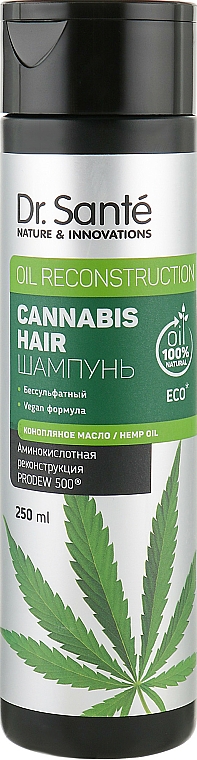 Szampon do włosów dodający objętości - Dr Sante Cannabis Hair Shampoo — Zdjęcie N1