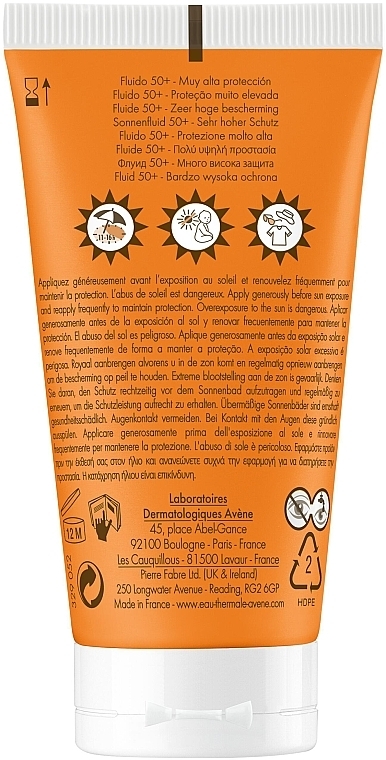 Lekki krem-fluid przeciwsłoneczny do twarzy - Avene Soins Solaires Fluide SPF50+ — Zdjęcie N2