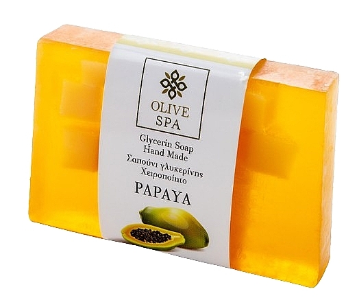 Mydło glicerynowe Papaya - Olive Spa Hand Made Glycerin Soap — Zdjęcie N1