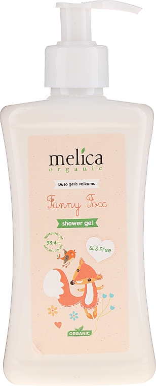 Żel pod prysznic dla niemowląt - Melica Organic Funny Fox Shower Gel